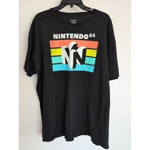 Nintendo 64 N64 Vintage Graphic Tee Shirt Black - Size 2XL